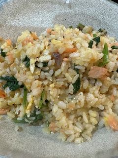 大根菜炒めと焼き鮭チャーハン-レシピのメイン写真