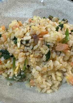大根菜炒めと焼き鮭チャーハン-レシピのメイン写真