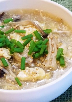干しきのこともやしの中華スープ-レシピのメイン写真