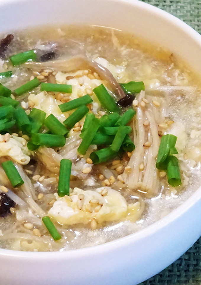 干しきのこともやしの中華スープ-レシピのメイン写真
