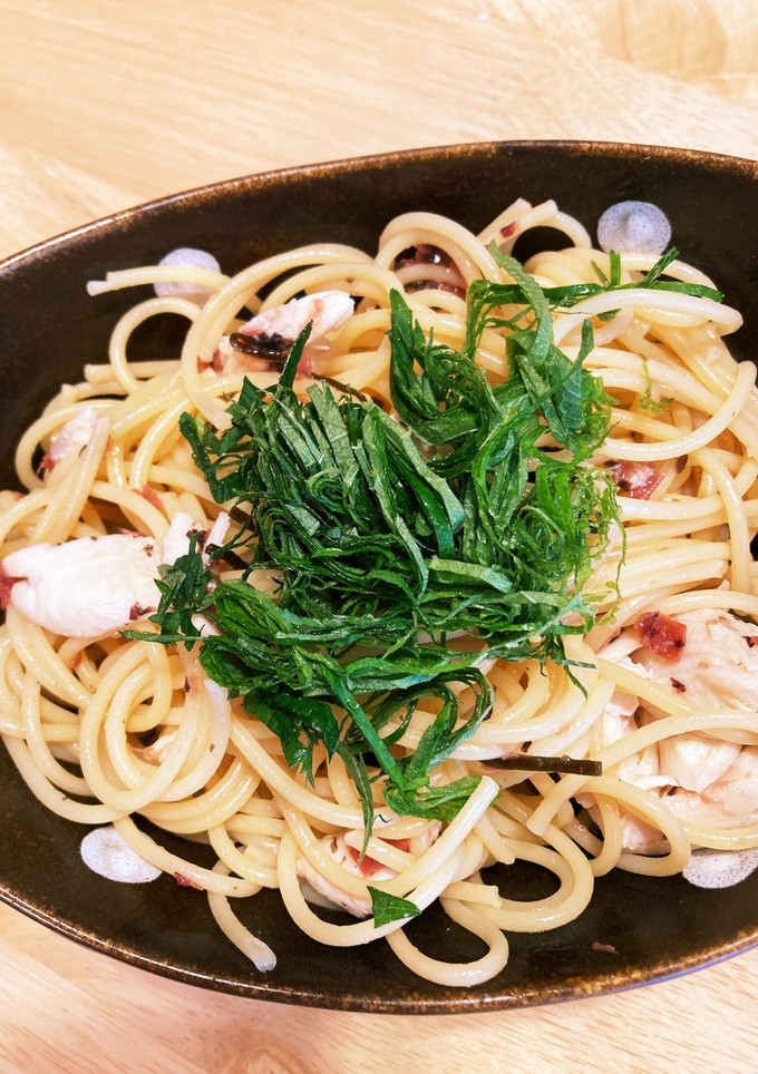梅と塩昆布の和えるだけのさっぱりパスタ-レシピのメイン写真