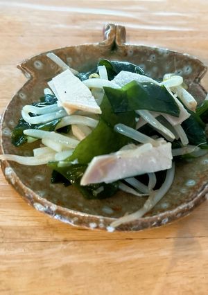 わかめともやしのペペロンチーノ-レシピのメイン写真