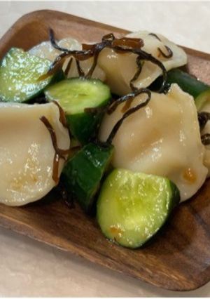 水餃子のたたき梅きゅう-レシピのメイン写真
