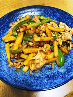 新じゃが、ピーマンの豚肉甘辛炒め-レシピのメイン写真