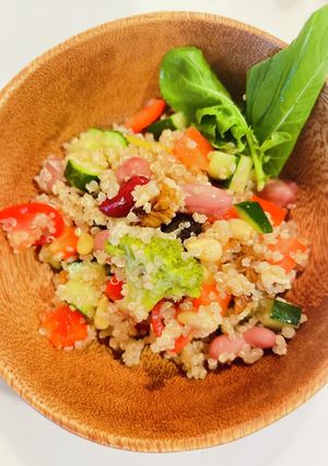 夏野菜とビーンズ♡キヌアの地中海風サラダ-レシピのメイン写真