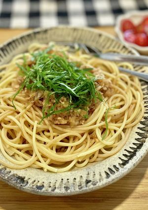 ごま油香る！ツナと大根おろしの冷製パスタ-レシピのメイン写真
