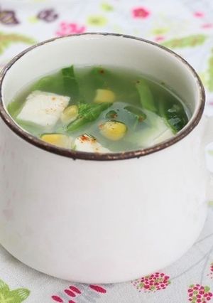 簡単！キャベツと豆腐とコーンのスープ-レシピのメイン写真