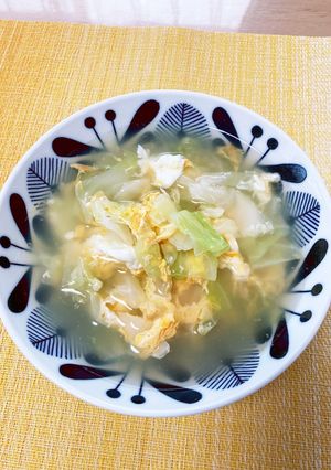 キャベツと卵の中華スープ-レシピのメイン写真