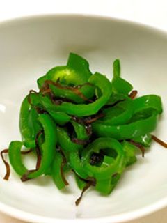 ピーマンの塩昆布あえ-レシピのメイン写真