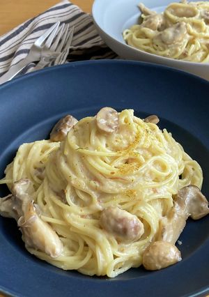 肉なしでも大満足！長芋カルボナーラ-レシピのメイン写真
