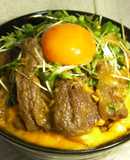 無添加　炙り牛肉の柚子卵黄ごはん