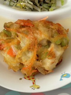 【保育園給食】旬のそらまめのかき揚げ-レシピのメイン写真