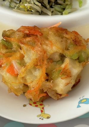 【保育園給食】旬のそらまめのかき揚げ-レシピのメイン写真
