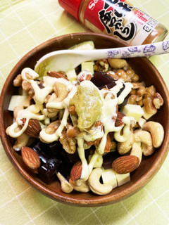 加熱はNG!納豆チーズ あんこナッツあえ-レシピのメイン写真