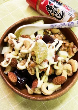 加熱はNG!納豆チーズ　あんこナッツあえ-レシピのメイン写真