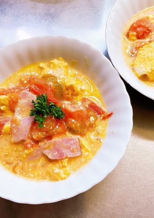 トマトと卵とベーコンのマヨ炒め-レシピのメイン写真