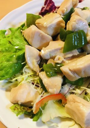 鶏肉とピーマンのあっさりワサビ炒め-レシピのメイン写真