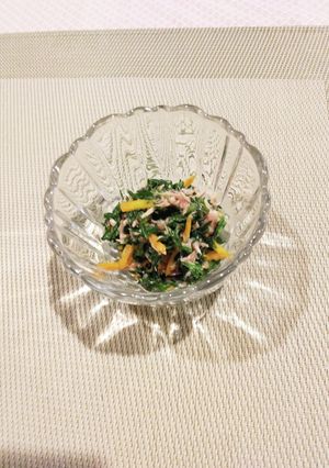 人参の葉とツナ缶のサラダ-レシピのメイン写真