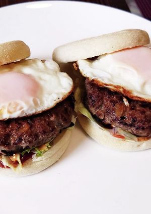 超簡単!イングリッシュマフィンバーガー!-レシピのメイン写真