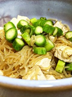アスパラ&焼き豆腐&白滝のあっさり丼♪-レシピのメイン写真