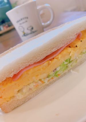 厚焼きチーズ玉子とキャベツのサンドイッチ-レシピのメイン写真