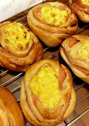 ハムチーズ卵パン★手作りパン　惣菜パン　-レシピのメイン写真