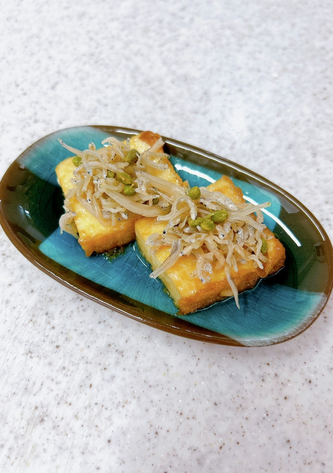 簡単ちりめん山椒アレンジ♪絹揚げ焼きと-レシピのメイン写真