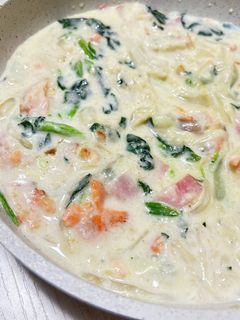 サーモンとほうれん草のクリーム煮-レシピのメイン写真