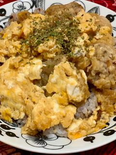 唐揚げの卵とじ丼-レシピのメイン写真