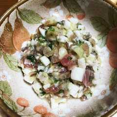 รูปของ マグロのたたきなめろう風