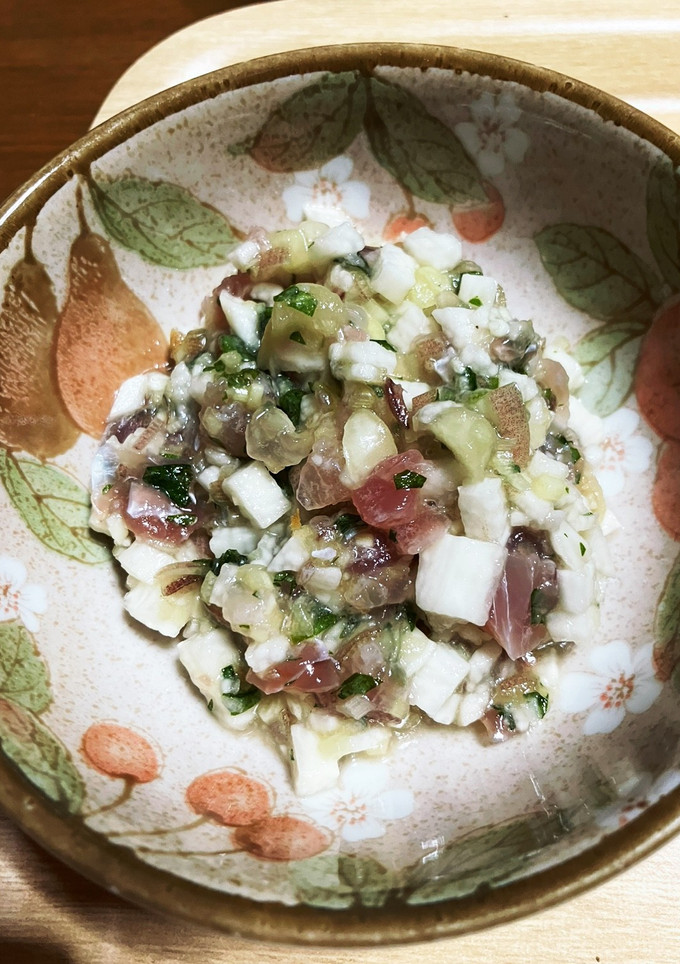 マグロのたたきなめろう風-レシピのメイン写真