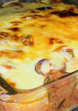 ナスと鯖缶のトマトソースでポテトグラタン-レシピのメイン写真