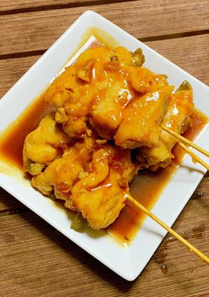 ササミ蓮根巻きの照り焼き-レシピのメイン写真