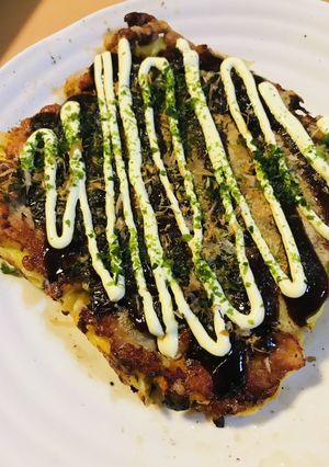 四角いお好み焼き●米粉の豚玉チーズ焼き-レシピのメイン写真