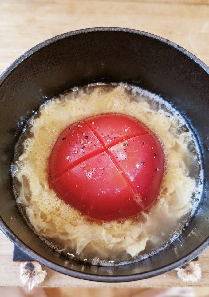 ストウブで丸ごとトマトの中華スープ-レシピのメイン写真