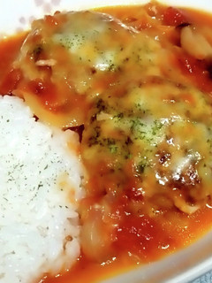 チーズ on トマト煮込みハンバーグ-レシピのメイン写真