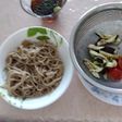 冷し蕎麦の昼食のレシピ