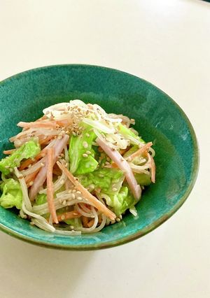 春雨とハムとキャベツの味噌マヨサラダ-レシピのメイン写真