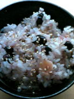 黒豆ご飯(梅干入り) -レシピのメイン写真