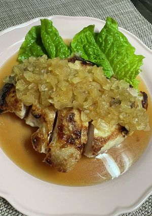 鶏胸肉ステーキ、もろみのチカラで柔らか。-レシピのメイン写真