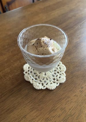 ダルゴナコーヒー風ミルクプリン-レシピのメイン写真