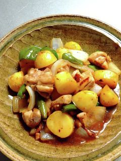 鶏と新じゃがいもの甘酢炒め-レシピのメイン写真
