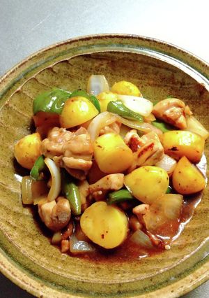 鶏と新じゃがいもの甘酢炒め-レシピのメイン写真