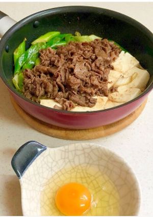 ワンパン 一人すき焼き-レシピのメイン写真