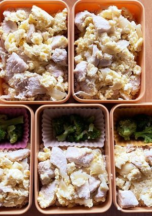 親子丼の冷凍弁当-レシピのメイン写真