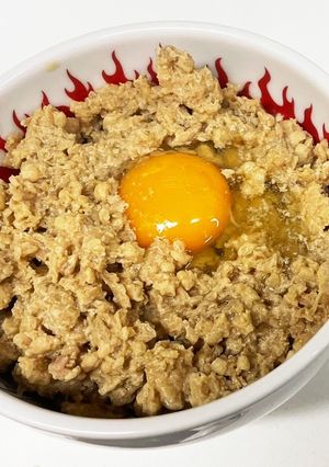 レンジで鶏胸ひき肉のそぼろ丼-レシピのメイン写真