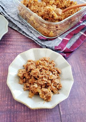 レンジde1発!肉味噌そぼろ-レシピのメイン写真