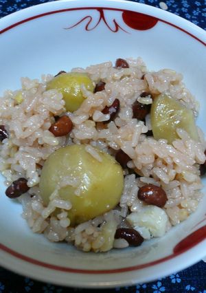 炊飯器で炊く玄米入りお赤飯-レシピのメイン写真
