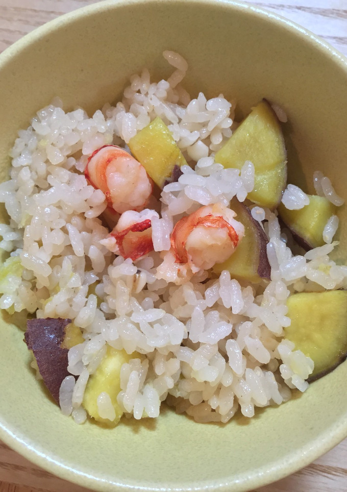 えびとさつまいもの炊き込みご飯-レシピのメイン写真