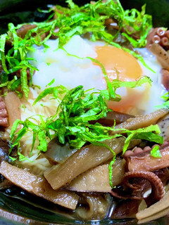 タコ茄子蓮根煮冷やしそうめん-レシピのメイン写真